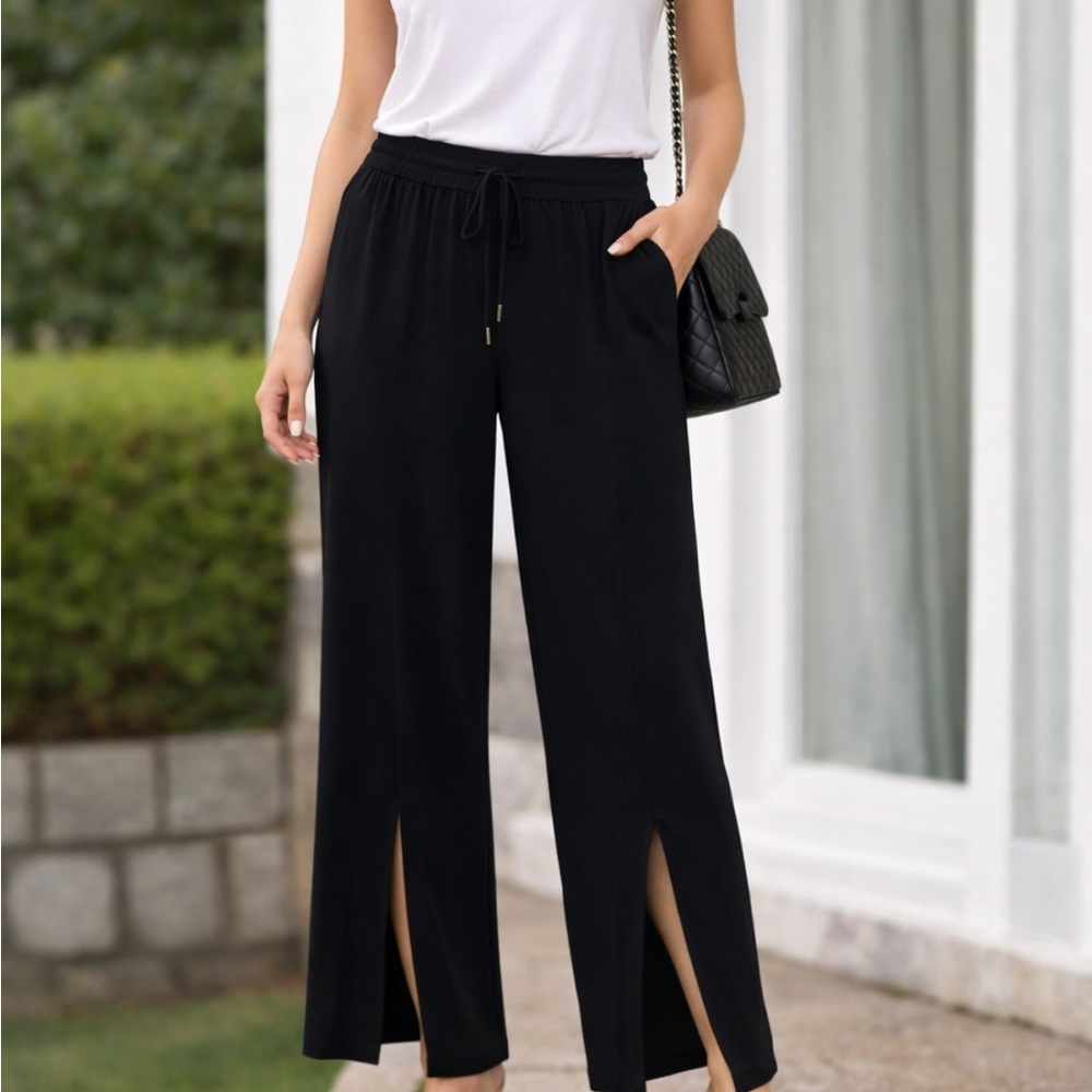 Simply Vera Vera Wang Elastic Waist Pants Women's Size M Stretch Career Trousers